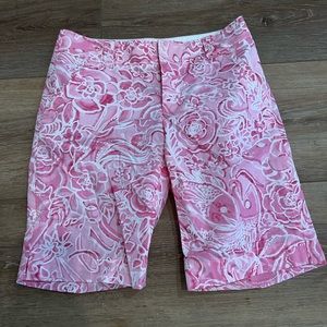 Lilly Pulitzer pink Bermuda shorts new with tags on. Size 0.
